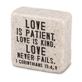 LCP Love Scripture Stone 1 Cor. 13:4,8