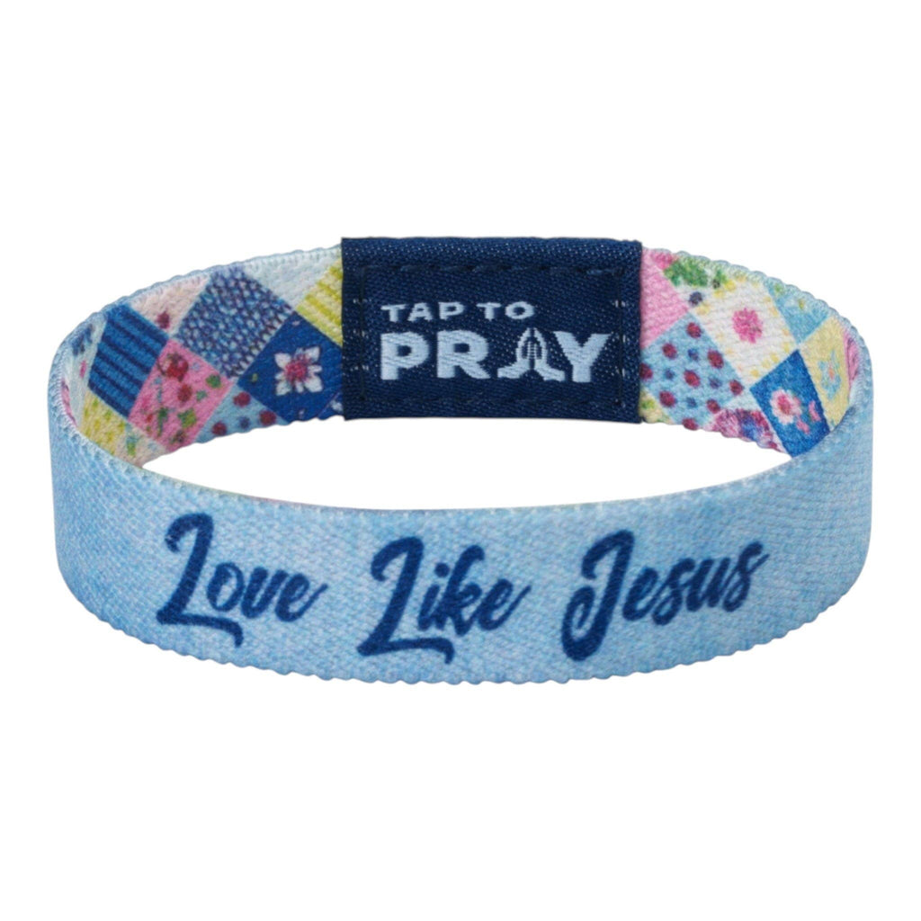 Tap To Pray® Wristband – Patchwork - Love Like Jesus: Large