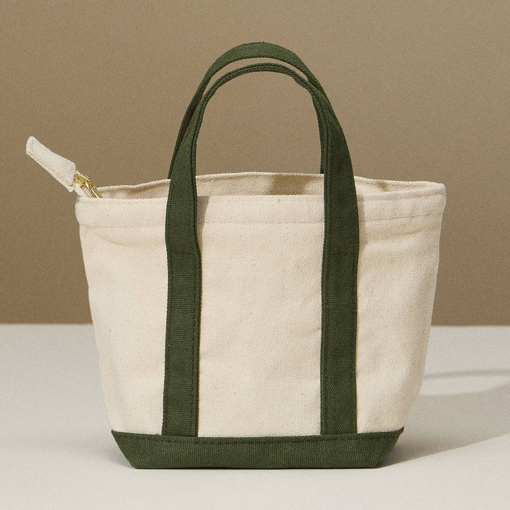 Mini Canvas Carry Bag | EcoCharm Cotton Pattern: Olive / One size / 5DG78050