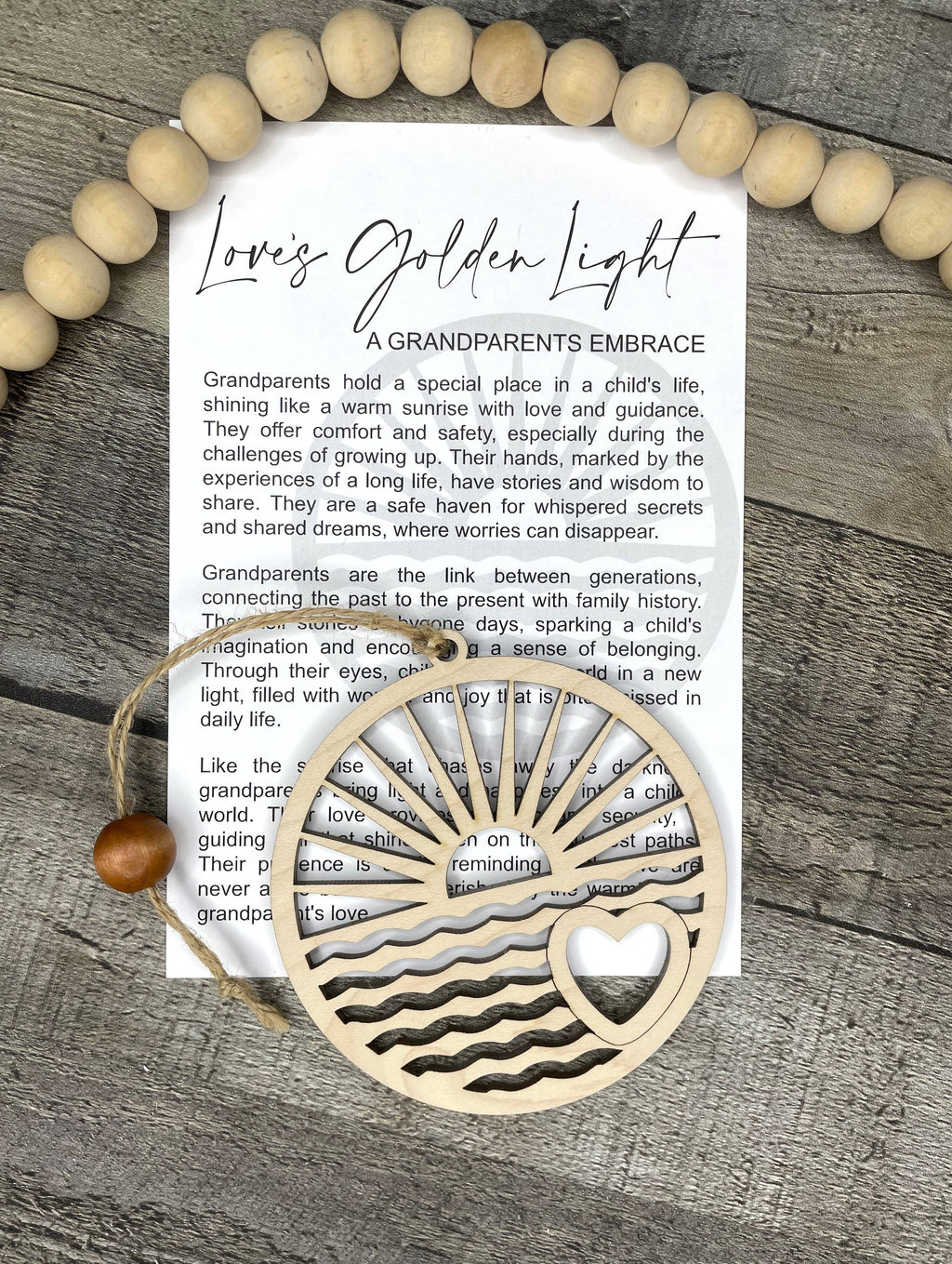 Story Ornament - A Grandparents Embrace