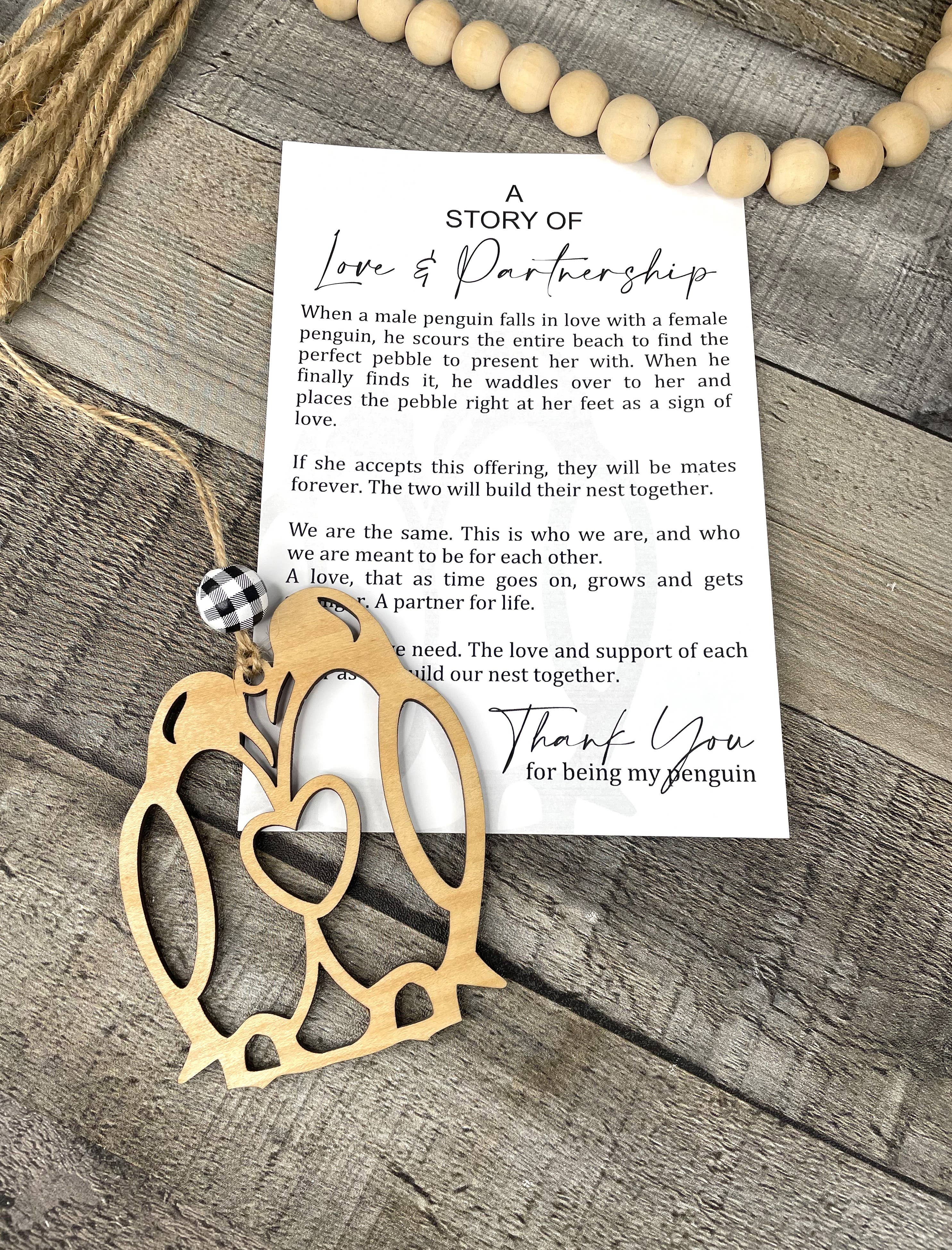 Story Ornament - Penguin - A Story of Love & Partnership
