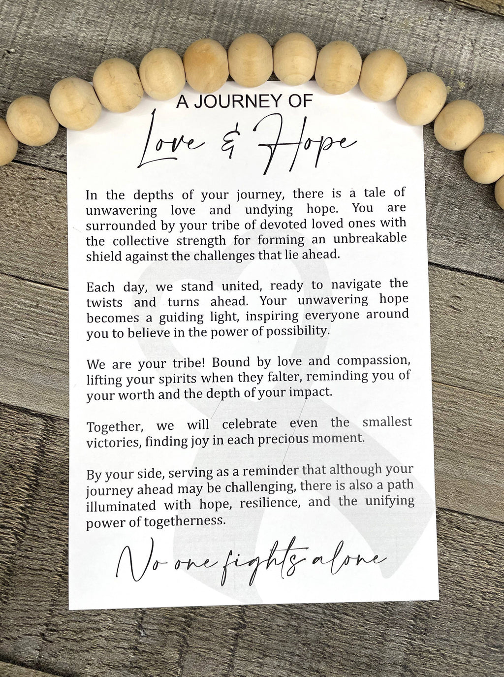 Story Ornament - Cancer - A Journey of Love & Hope