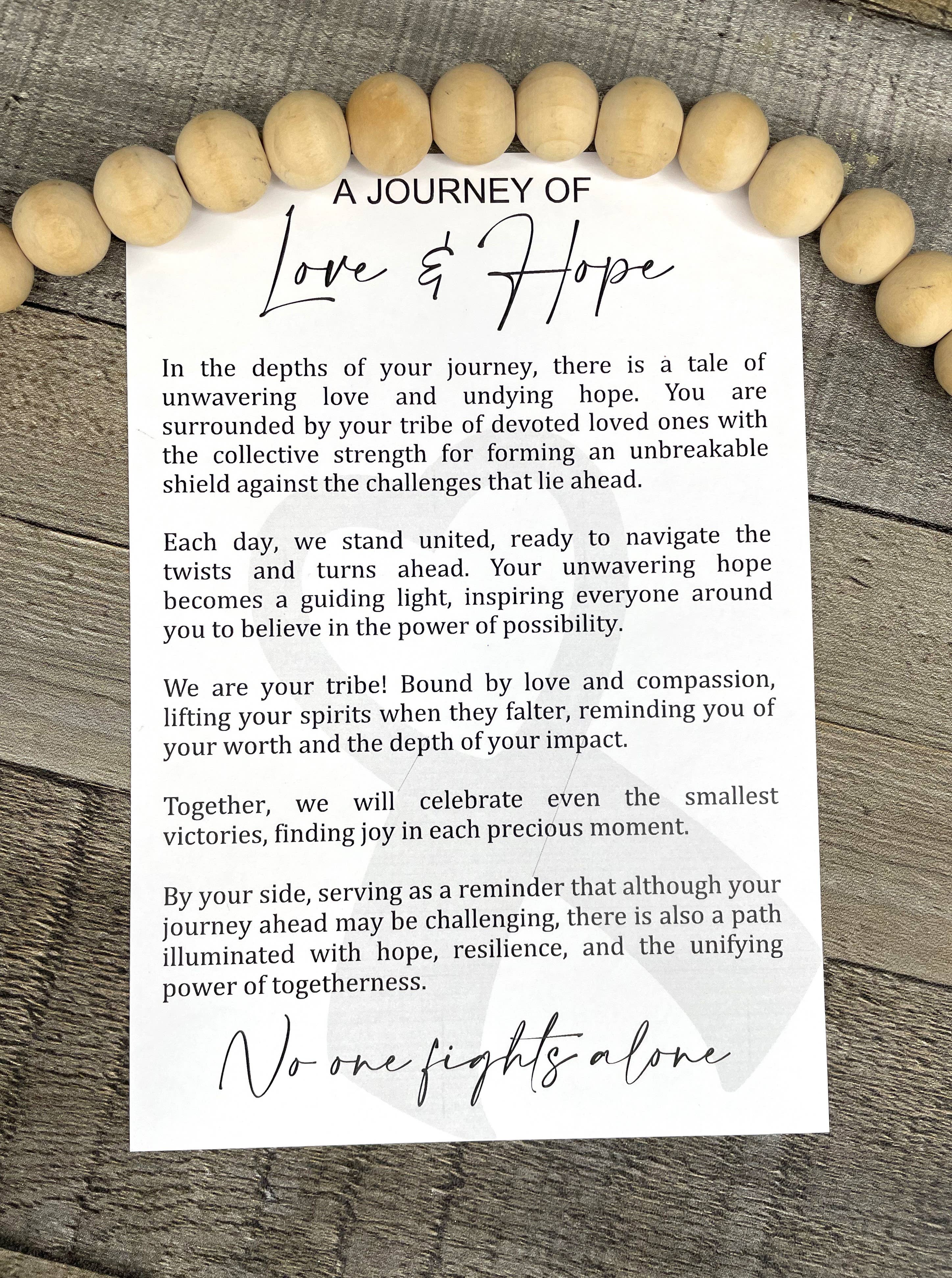 Story Ornament - Cancer - A Journey of Love & Hope
