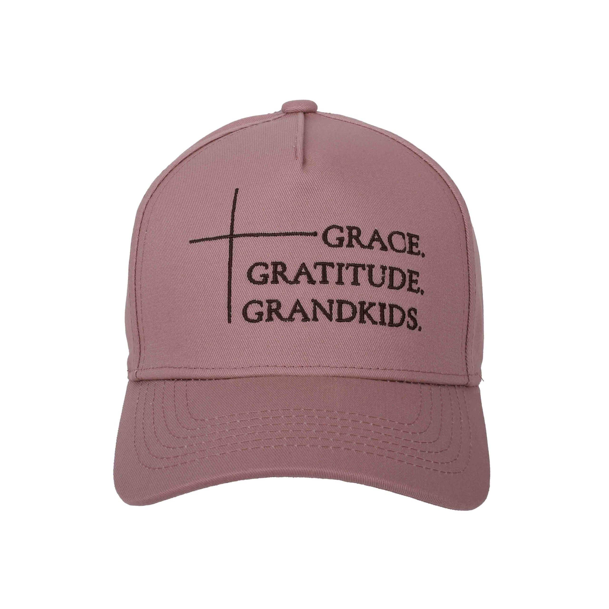 Cap Grace Gratitude Grandkids Pink: Pink, Brown / Cotton