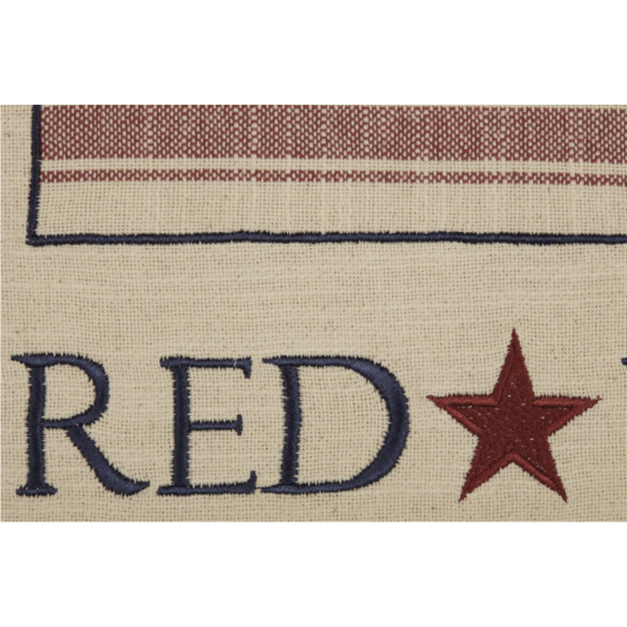 Market Place Red Flag Patch Pillow Cover 20Lx20W