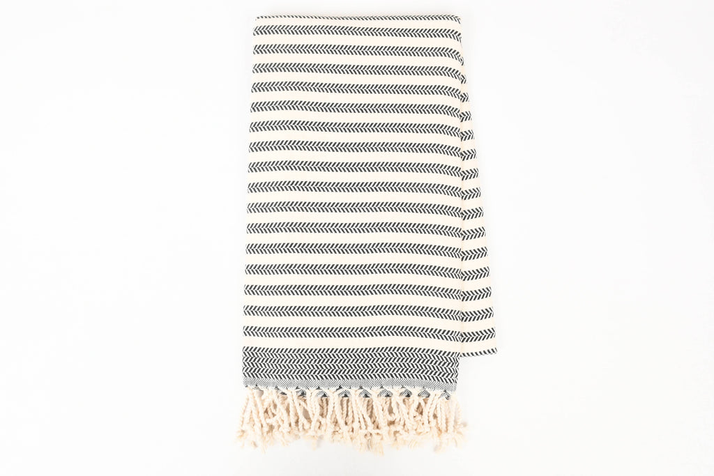 Handwoven Turkish Cotton Towel – Embroidery Beach/Hand Towel