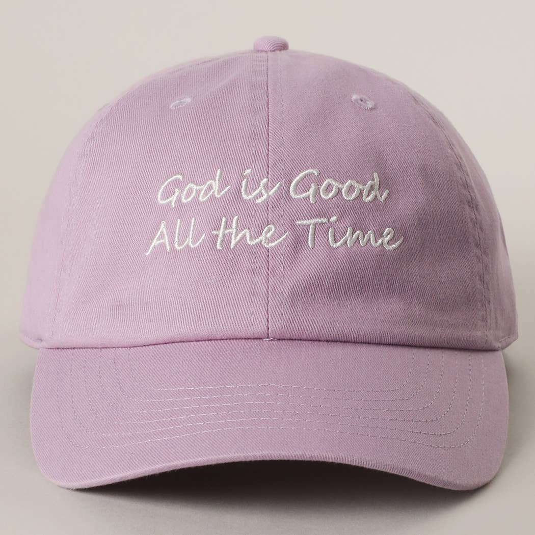 God is Good All The Time Embroidery Baseball Cap: TRITONGREEN / One Size