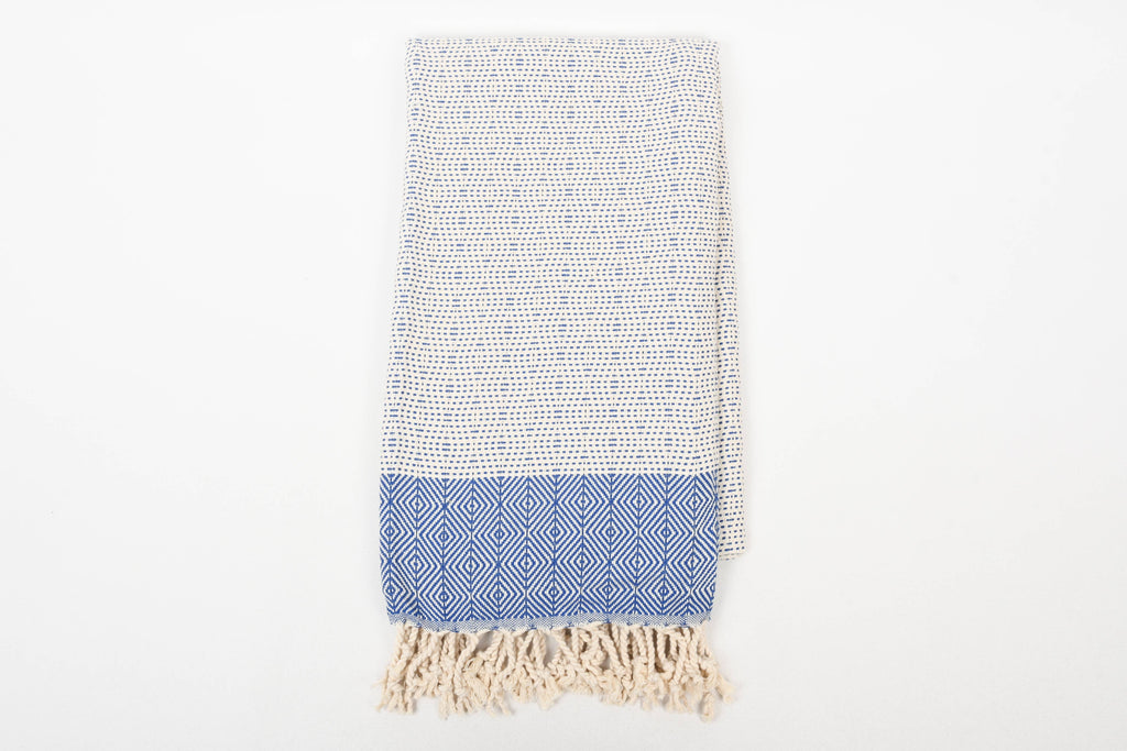 Turkish Cotton Beach Towel – Personalized Towel Gift : Petrol Blue / Beach Towel