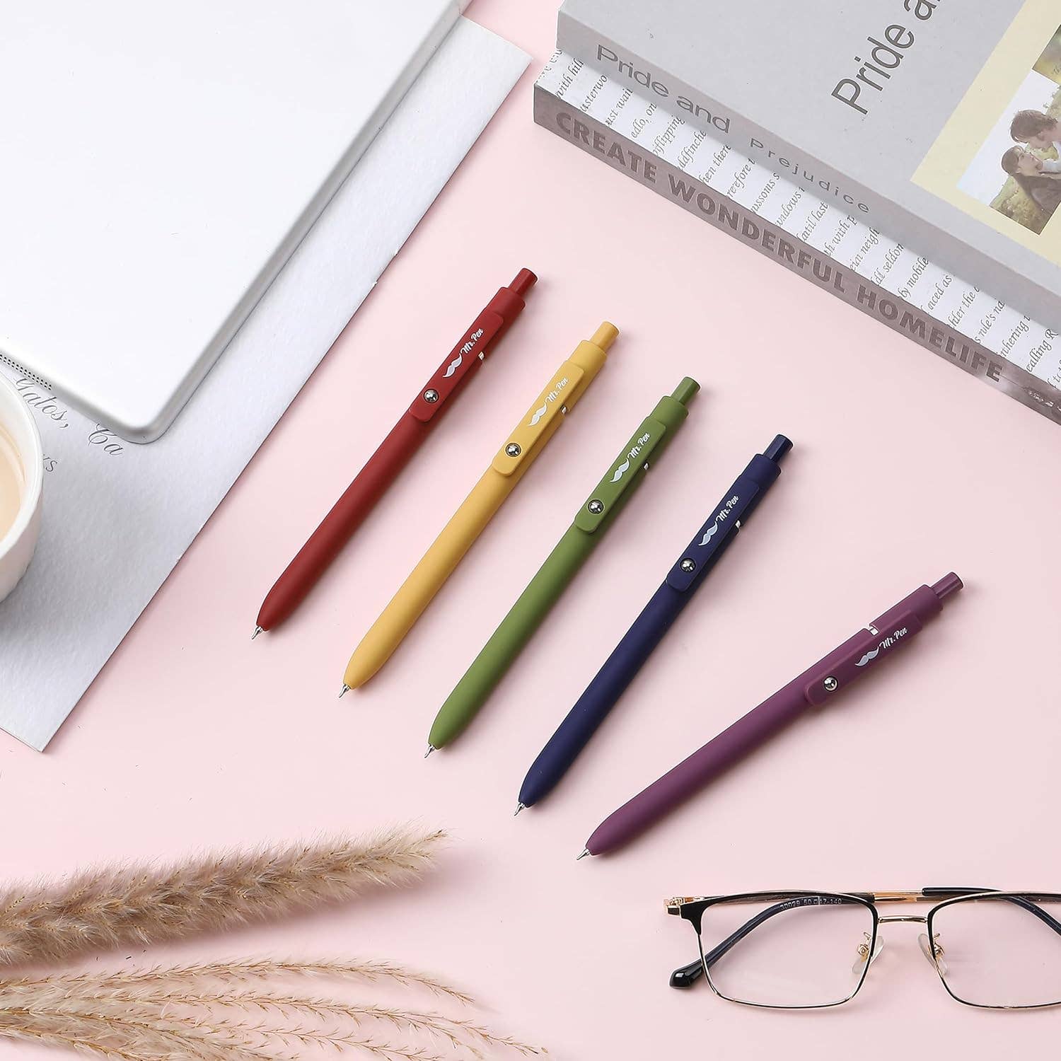 Aesthetic Highlighters & Gel Pens No Bleed