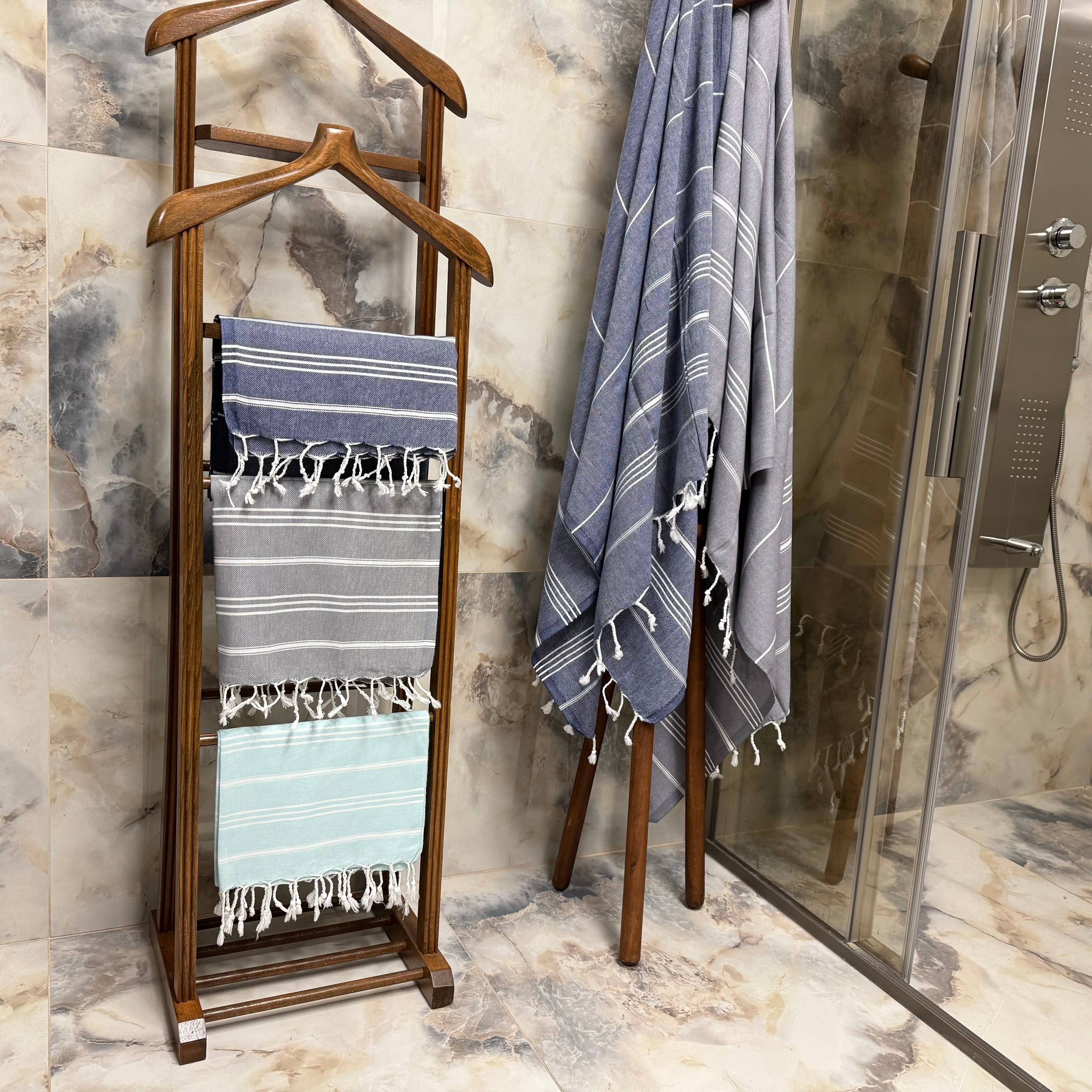 Handwoven Turkish Cotton Towel – Personalized Beach Towel: Army Green / Beach Towel