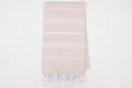 Handwoven Turkish Cotton Towel – Personalized Beach Towel: Beige / Beach Towel
