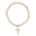 Cross Bracelet - White