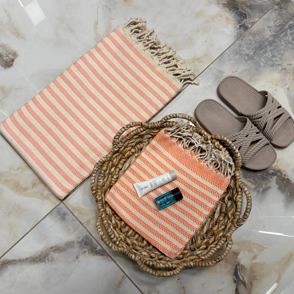 Handwoven Turkish Cotton Towel – Embroidery Beach/Hand Towel
