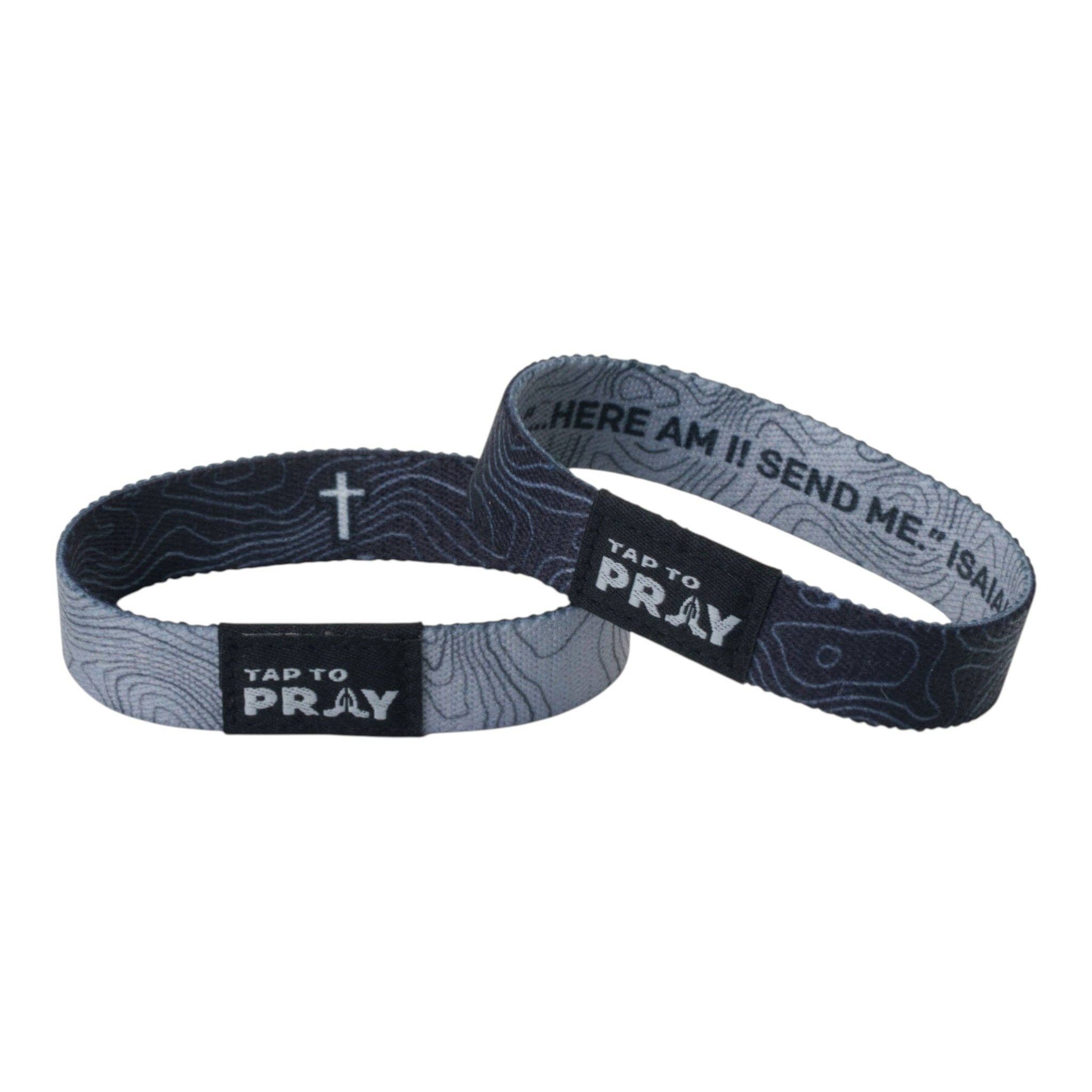 Tap To Pray® Wristband – Valor Topography: Extra Large