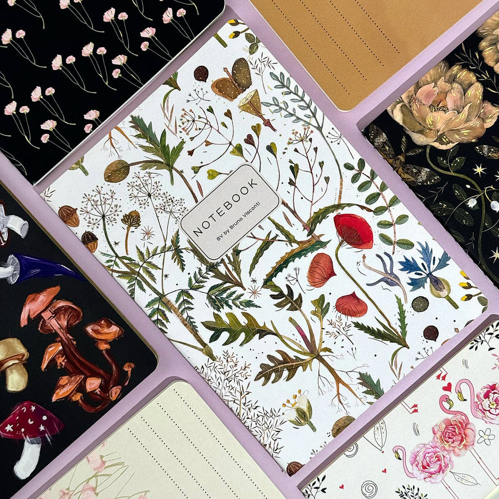 A6 Passport Notebook - Greens and Flowers