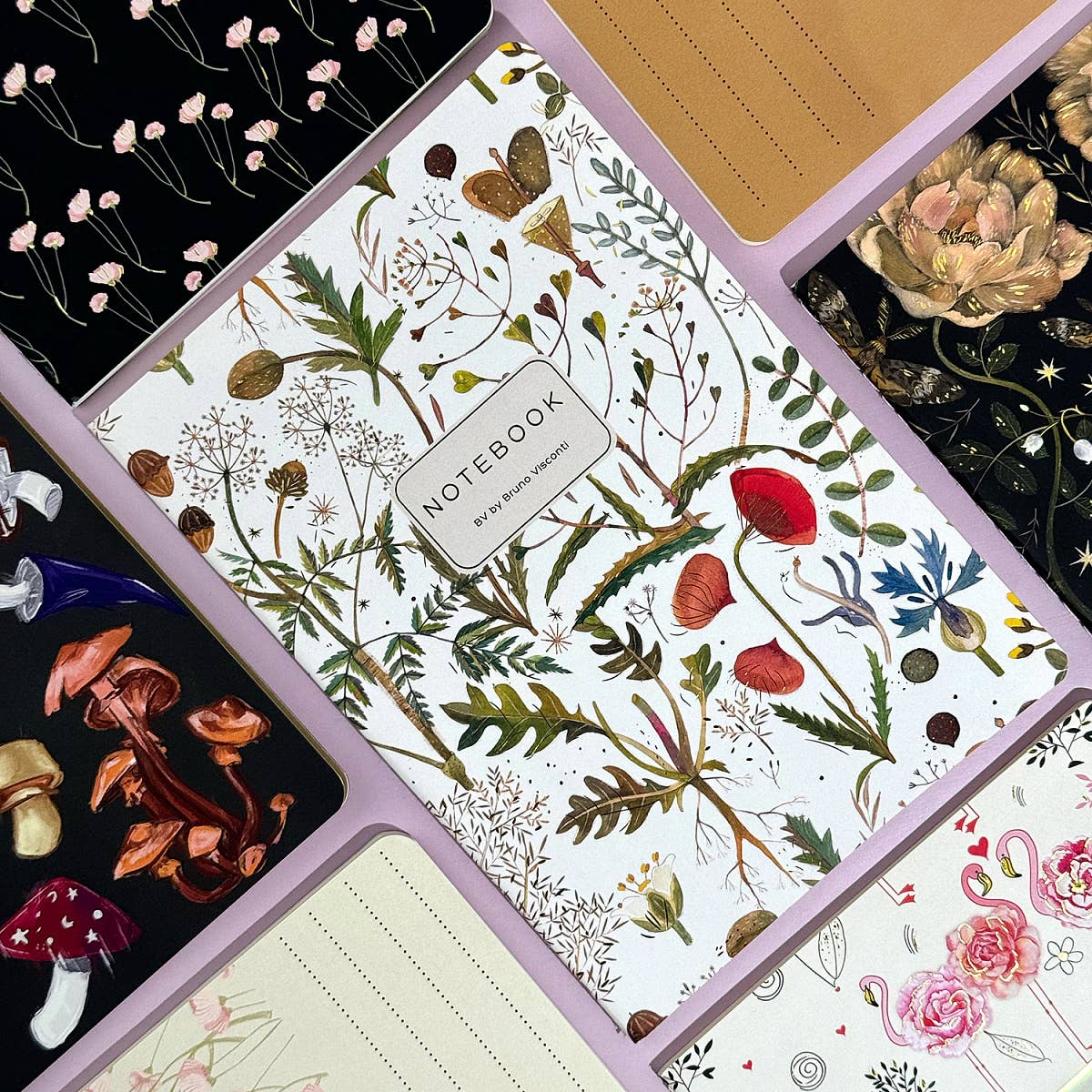 A6 Passport Notebook - Greens and Flowers