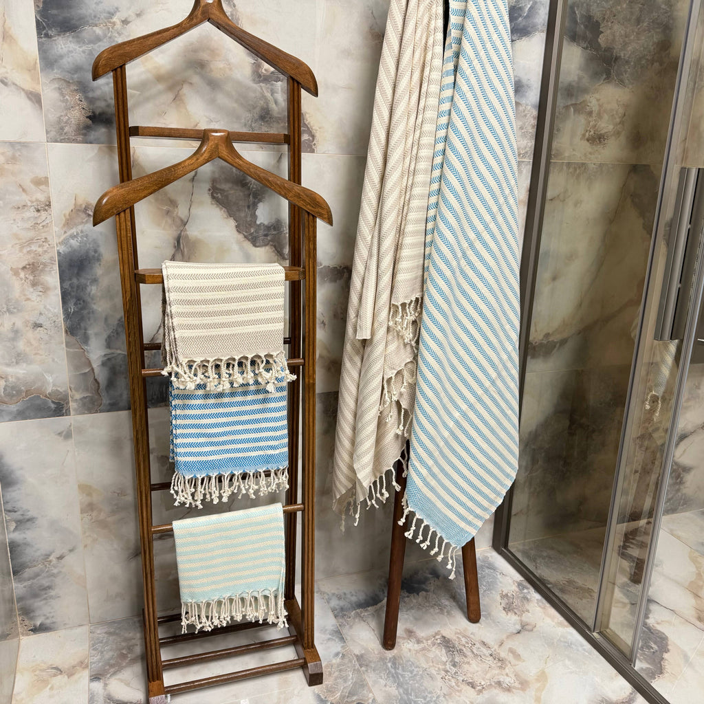 Handwoven Turkish Cotton Towel – Embroidery Beach/Hand Towel