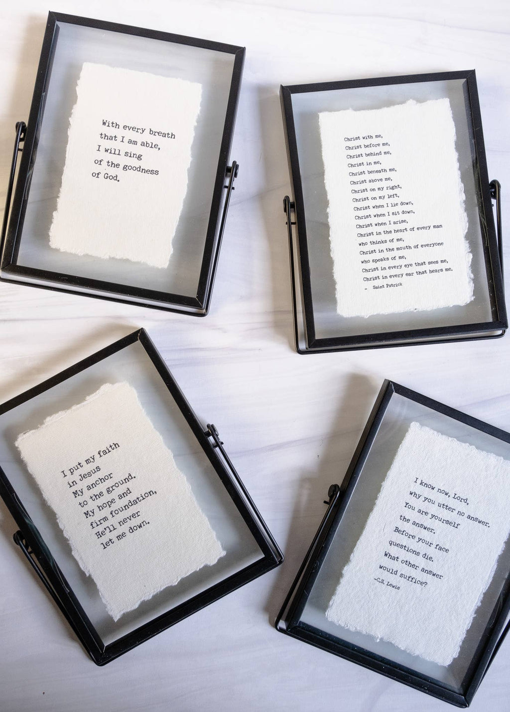 Goodness of God Hymn Lyrics Linen Print in Frame