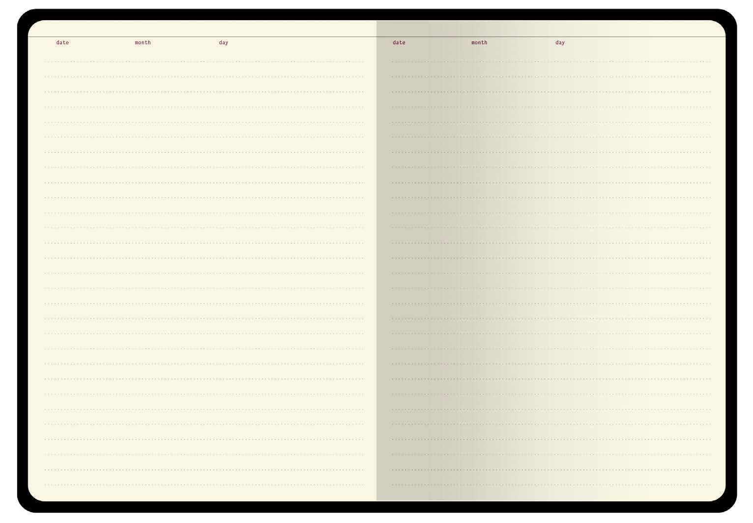 A5 Vegan Leather Hardcover Daily Planner -Greens and Flowers