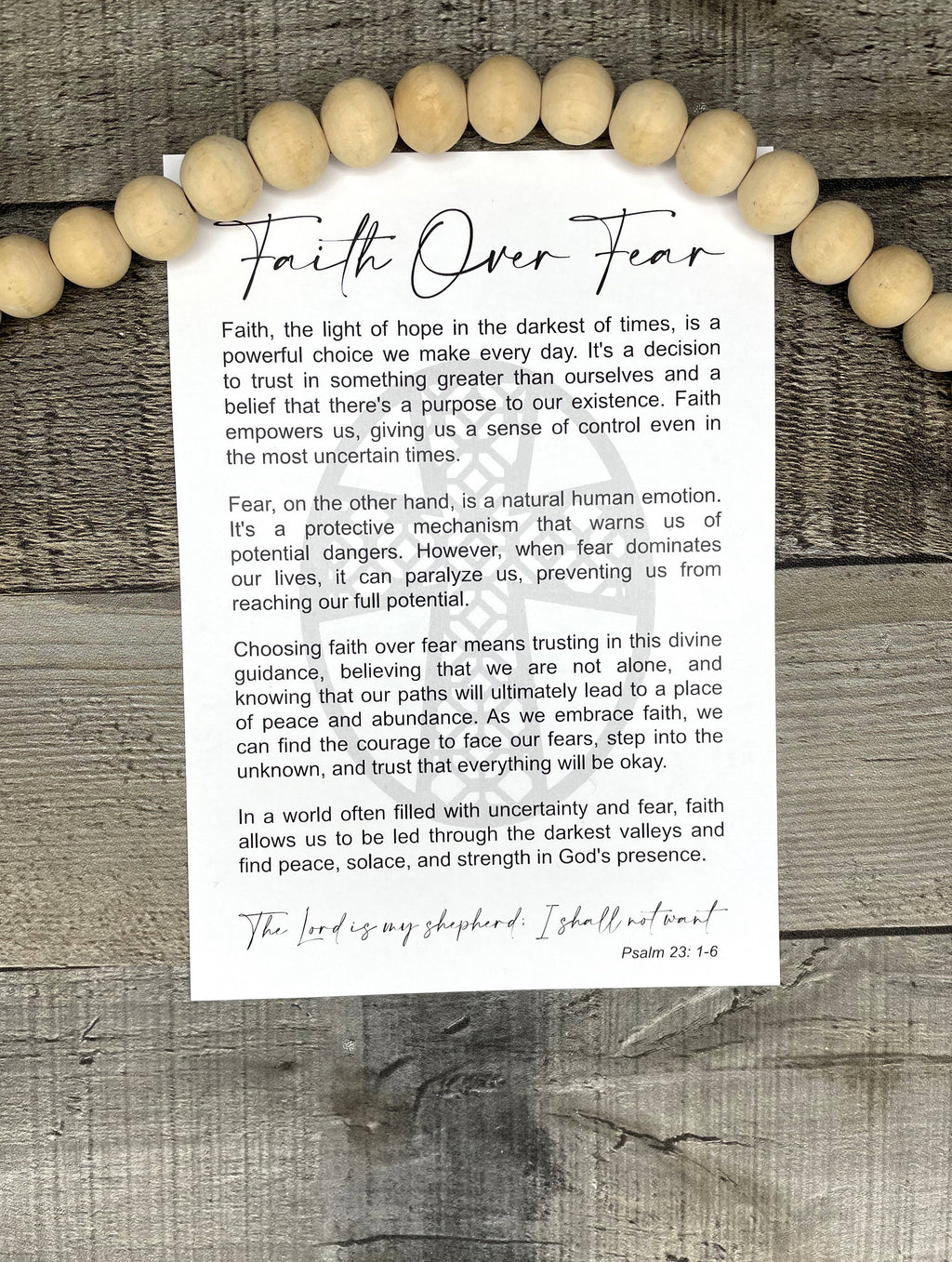 Story Ornament - Faith Over Fear