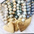 Blessing Beads With Large Heart: Navy