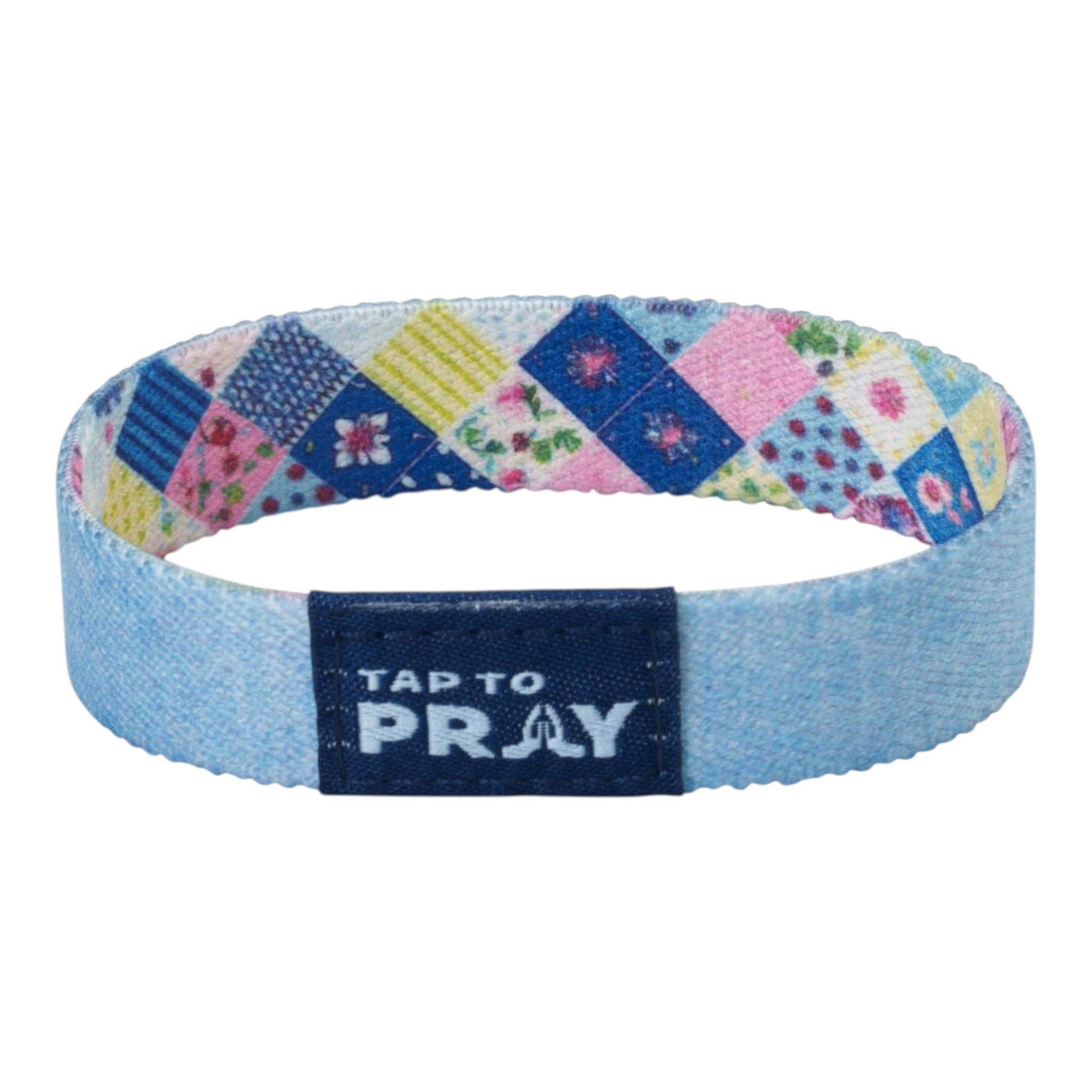 Tap To Pray® Wristband – Patchwork - Love Like Jesus: Small