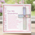 God Chose You Grandma: Clear Stained Glass Cross 4504SG