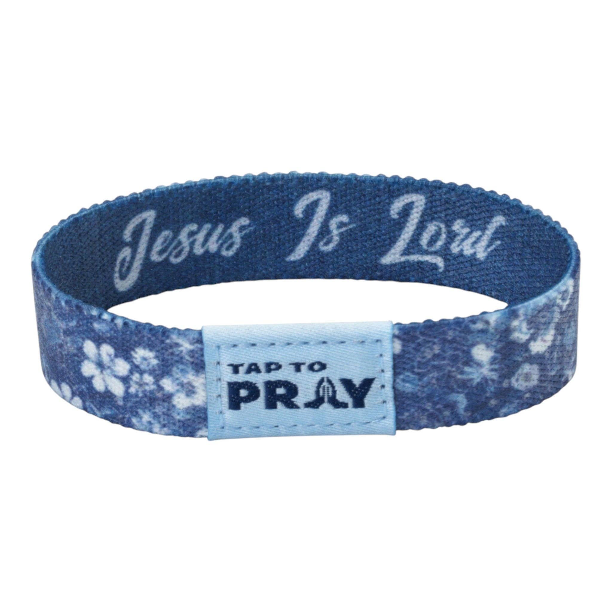Tap To Pray® Wristband – Wildflower - Jesus Is Lord: Small
