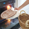 Handmade Bread Warmer & Wicker Basket - Bird Oval