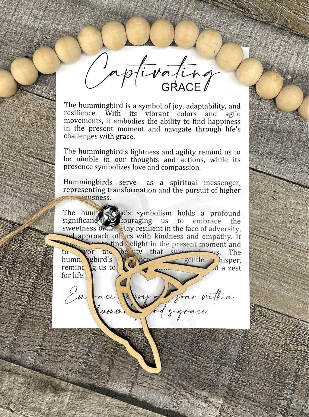 Story Ornament - Hummingbird - Captivating Grace