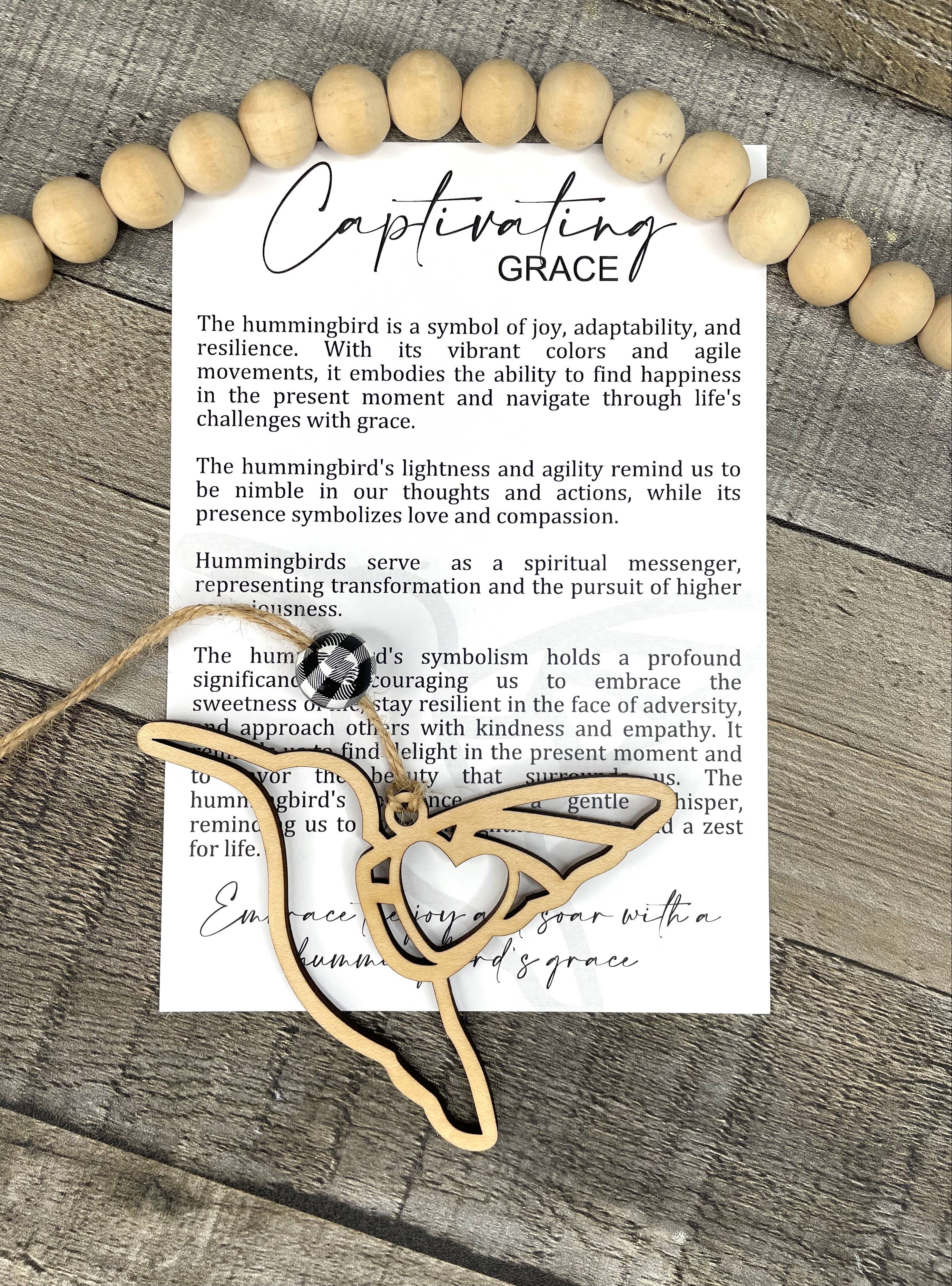 Story Ornament - Hummingbird - Captivating Grace