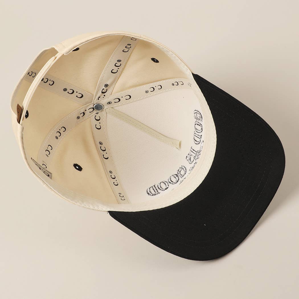 God Is Good All The Time Embroidery Trucker Hat: SAGE / ONE SIZE