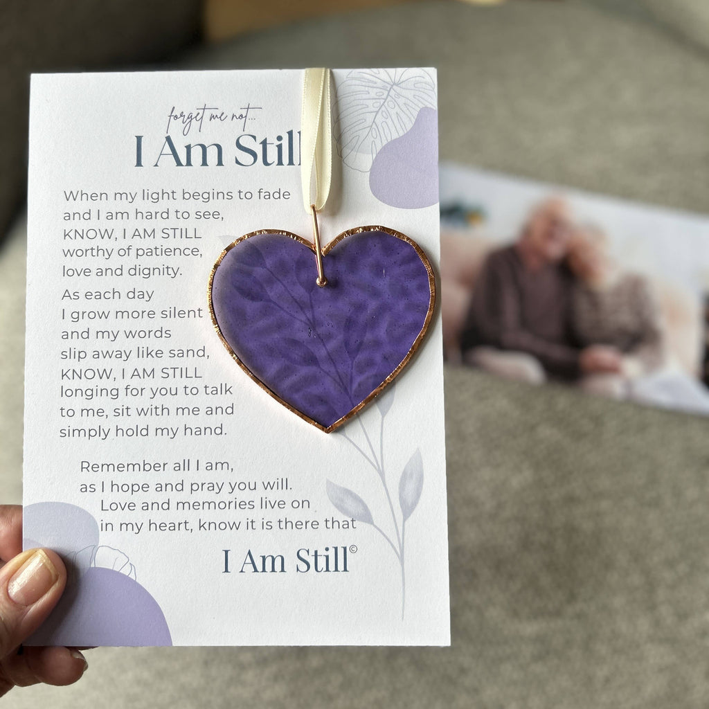 Alzheimer/Dementia Family Gift: I am Still Glass Heart 6701