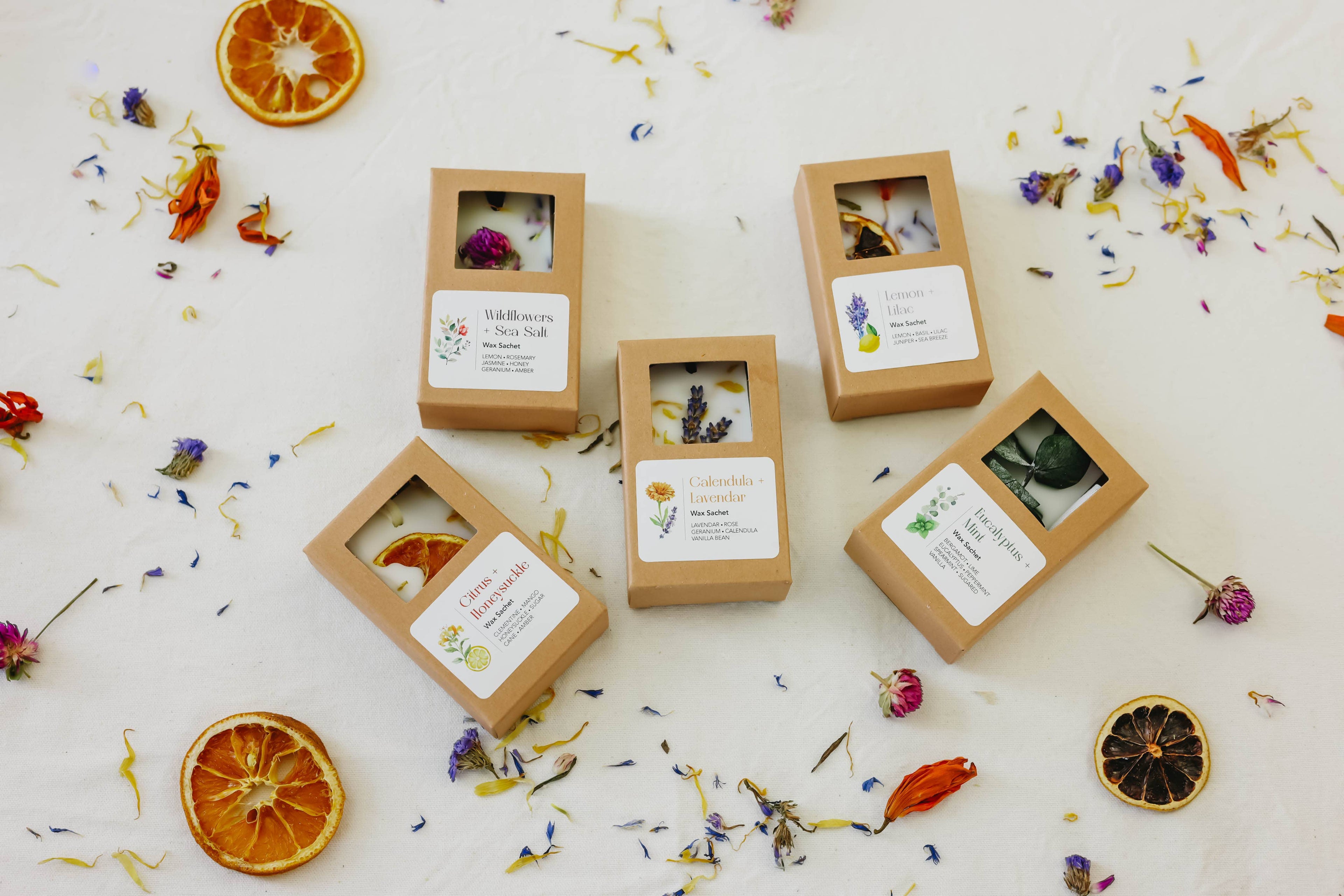 Wildflowers + Sea Salt Wax Sachet