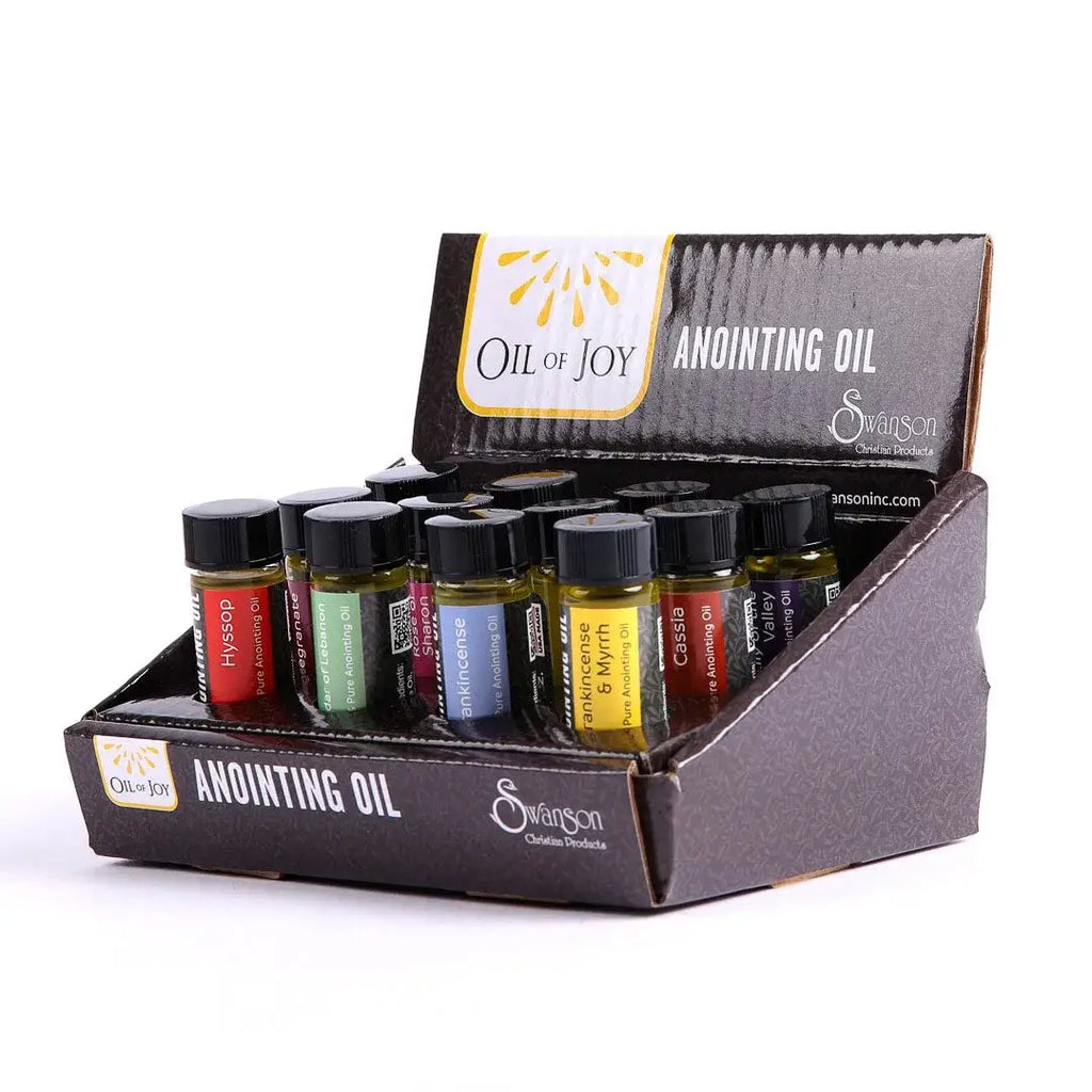 Anointing Oil Scented Assortment Display Pk12: Olive Oil, Plastic