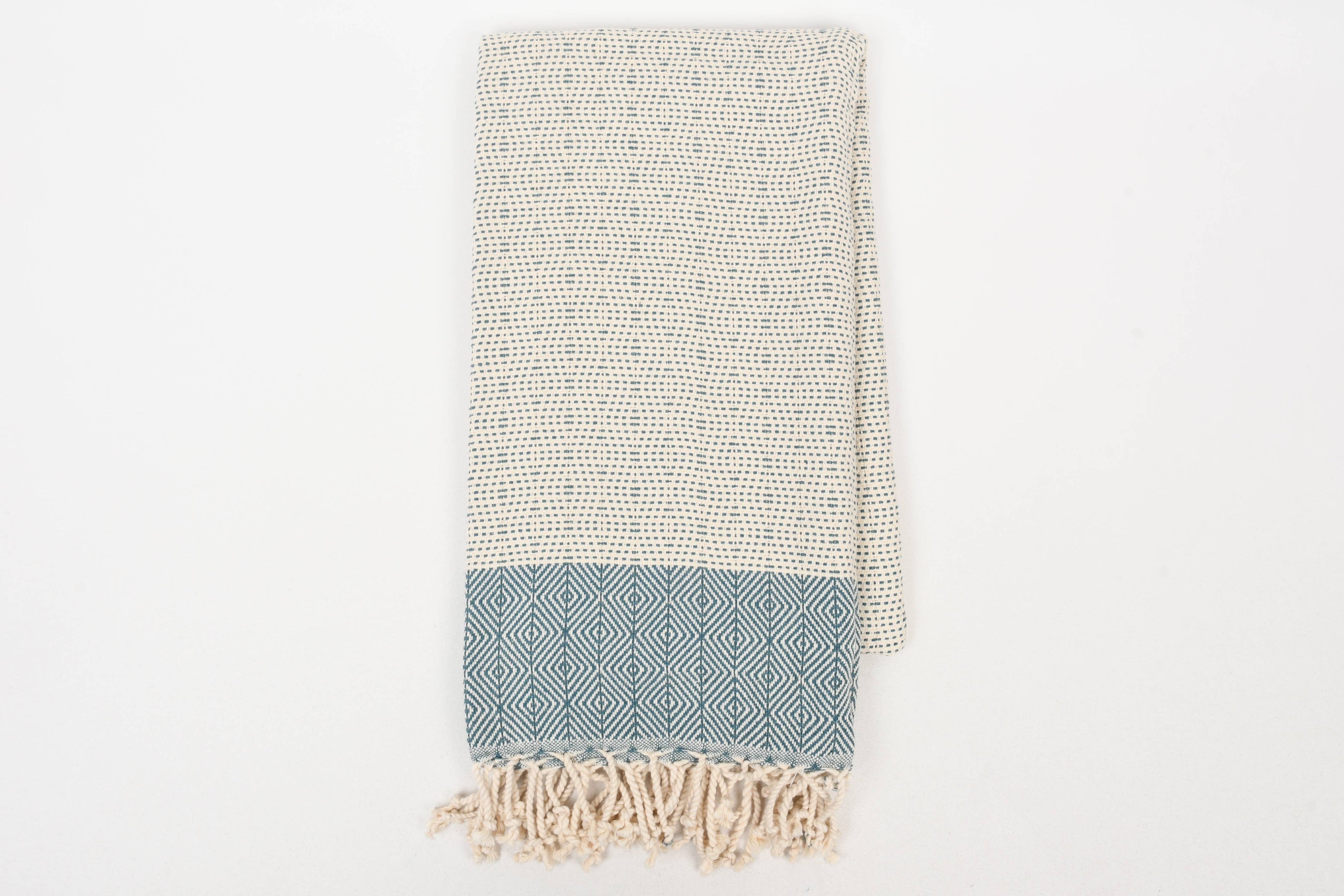 Turkish Cotton Beach Towel – Personalized Towel Gift : Petrol Blue / Beach Towel