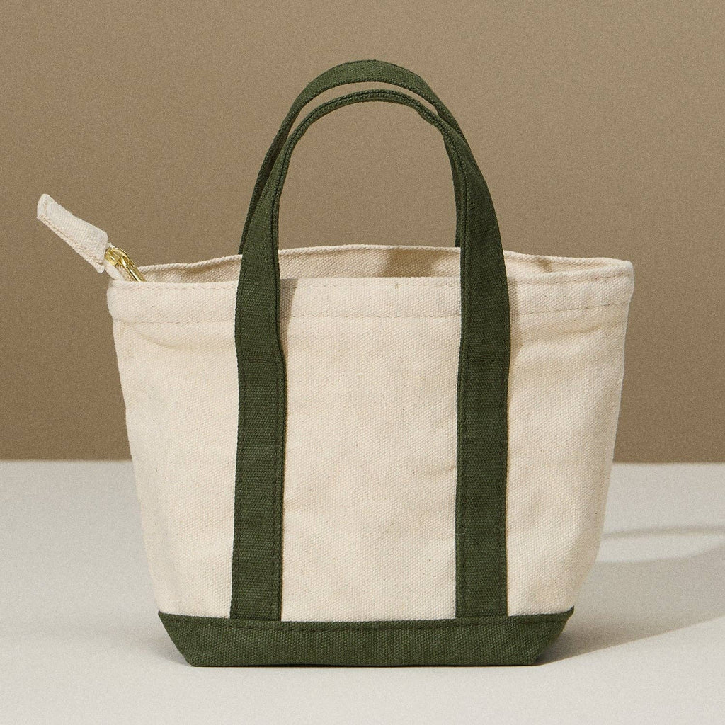 Mini Canvas Carry Bag | EcoCharm Cotton Pattern: Olive / One size / 5DG78050