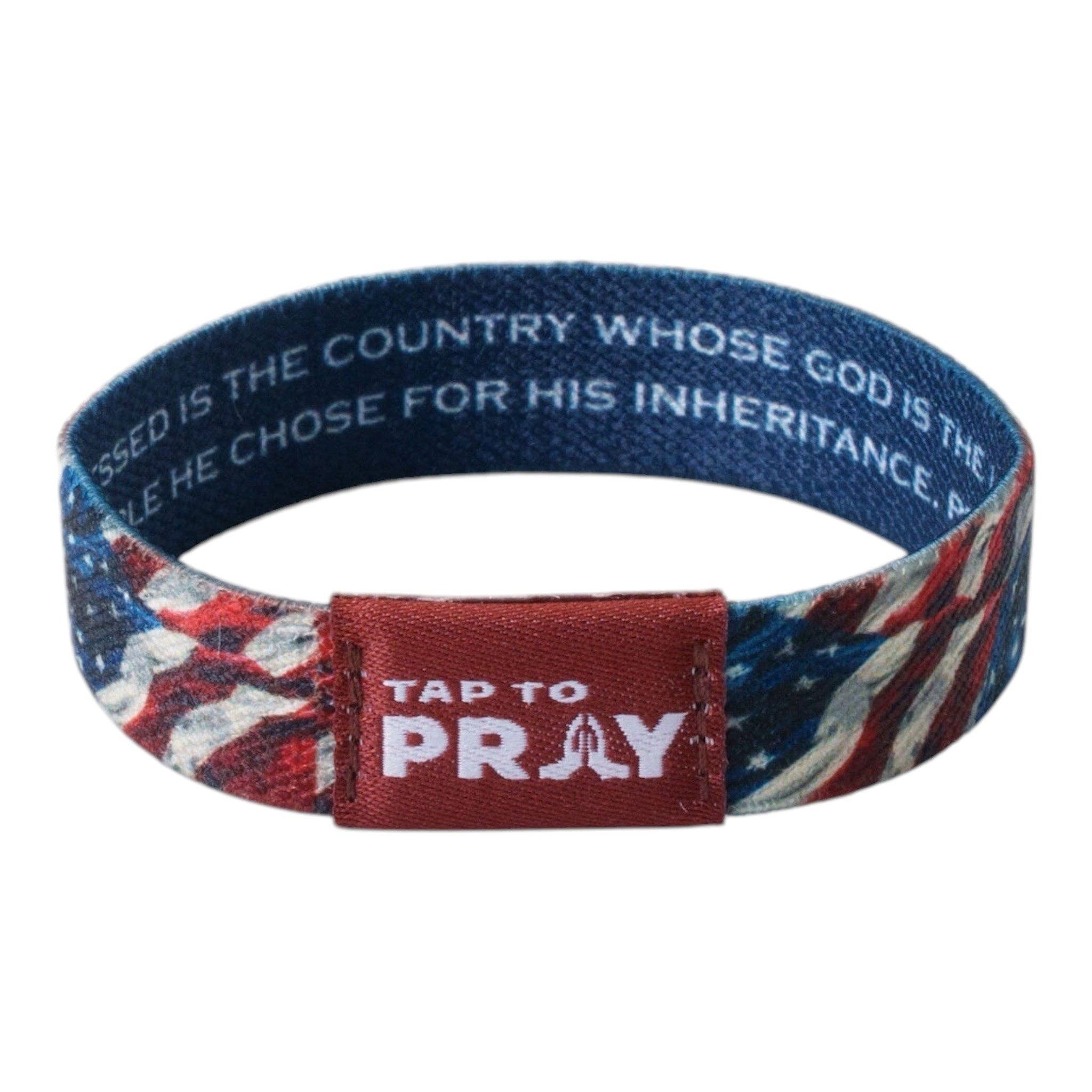 Tap To Pray® Wristband – Patriot: X-Large