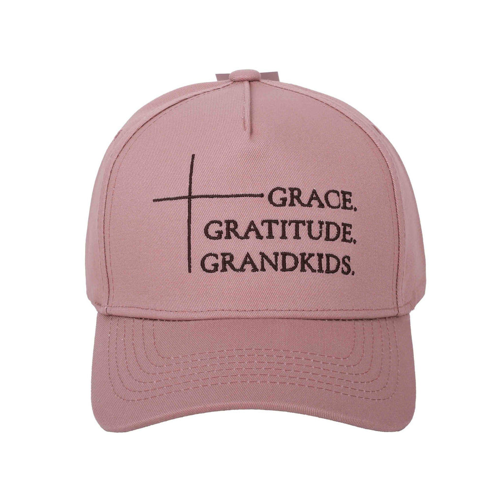Cap Grace Gratitude Grandkids Pink: Pink, Brown / Cotton