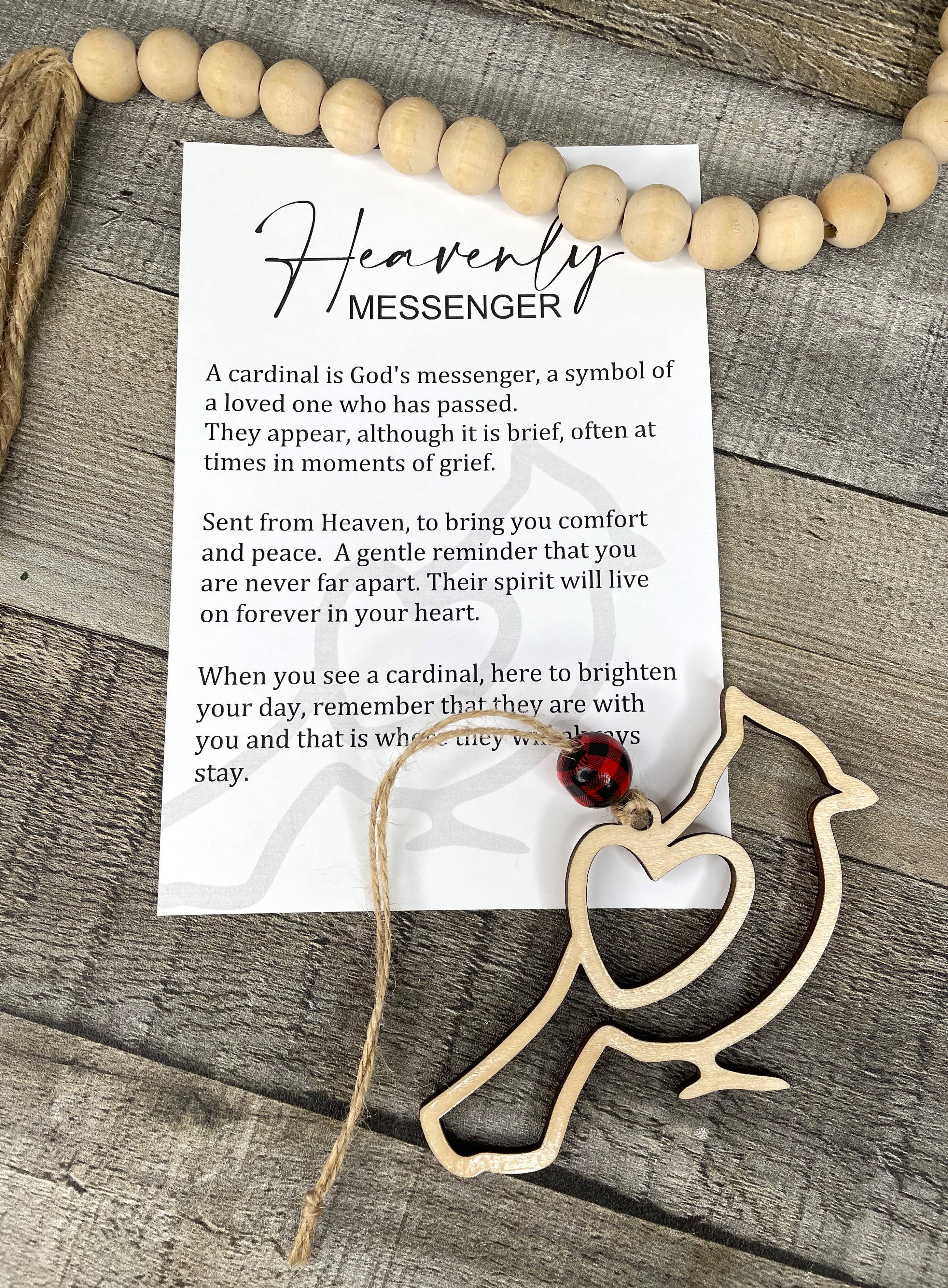 Story Ornament - Cardinal - Heavenly Messenger