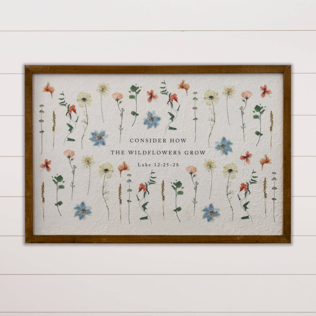 Framed Print - Consider How the Wildflowers Grow (PC)