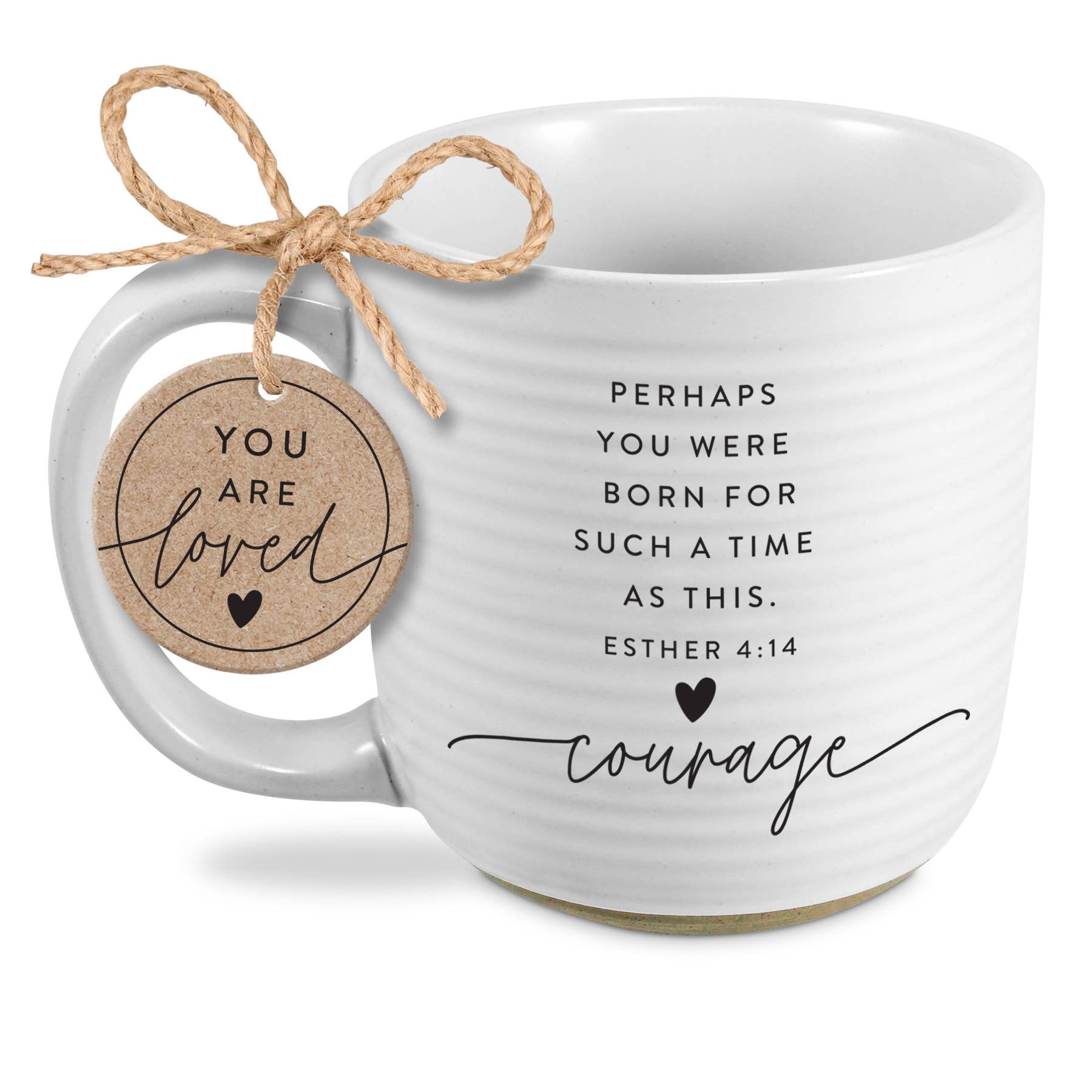 LCP Mug Hold Onto Hope Courage Textured Wht