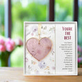 You're the Best: Handmade Stained Glass Heart 7824