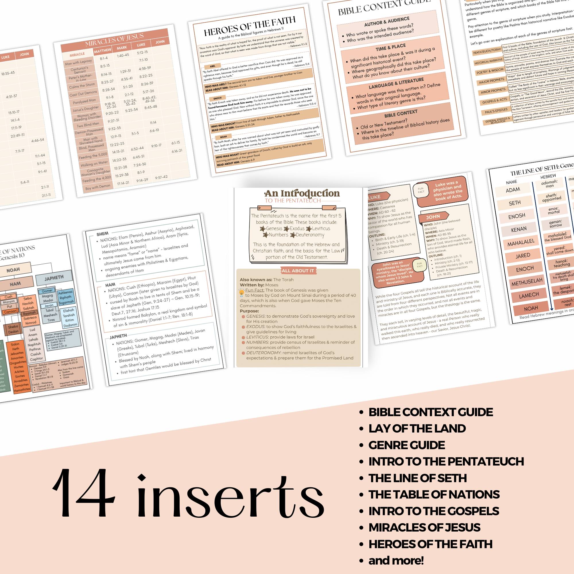 Boho Bible Inserts
