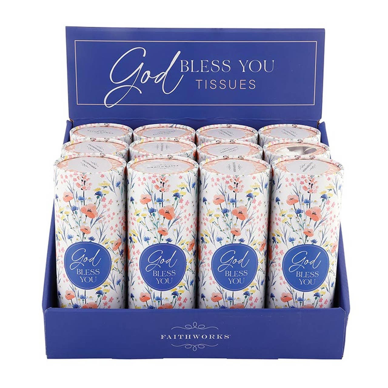 Tissue Display  - Meadow: Cardboard, 3-ply Tissue / 11.5" W x 7.25" H x 1" D