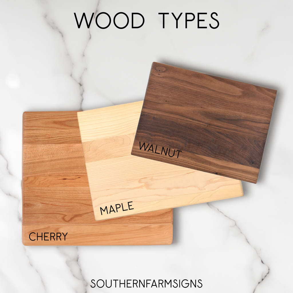 Welcome Kitchen Engraved Cutting Board – Rustic Decor: Maple / Rectangle 12x9