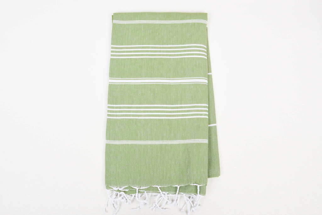 Handwoven Turkish Cotton Towel – Personalized Beach Towel: Light Gray / Beach Towel