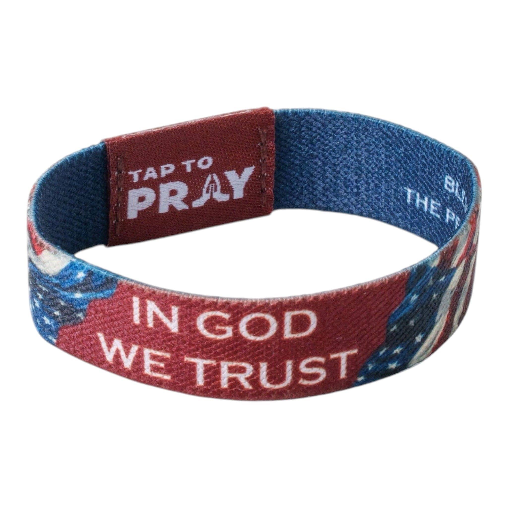 Tap To Pray® Wristband – Patriot: X-Large