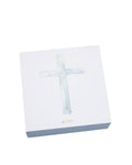 Jade Cross Sticky Note Cube   Blue/White   3x3