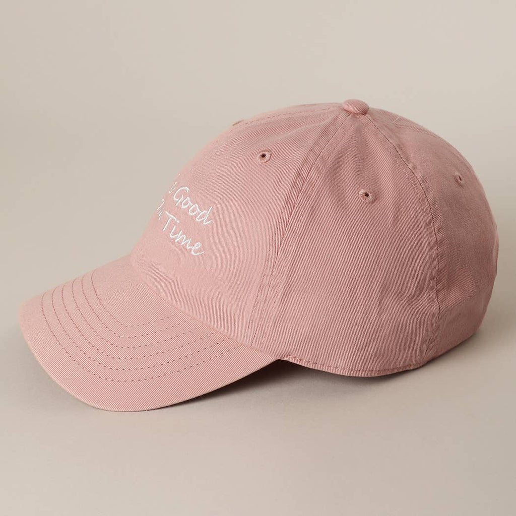 God is Good All The Time Embroidery Baseball Cap: GREENTEA / One Size